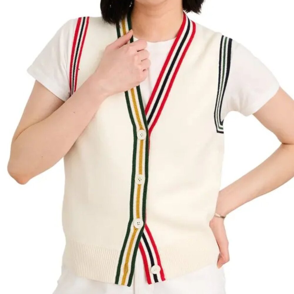 Alex Mill Roland Ivory Cashmere Blend Vest
